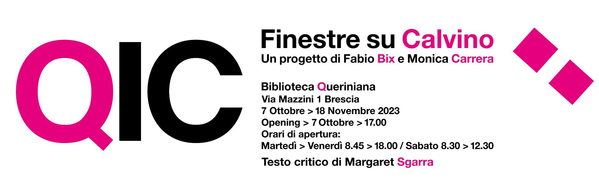 Mostra QIC Finestre su Calvino
