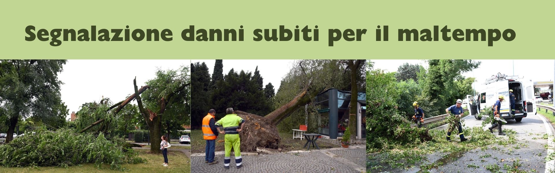 Segnalazione danni subiti per il maltempo