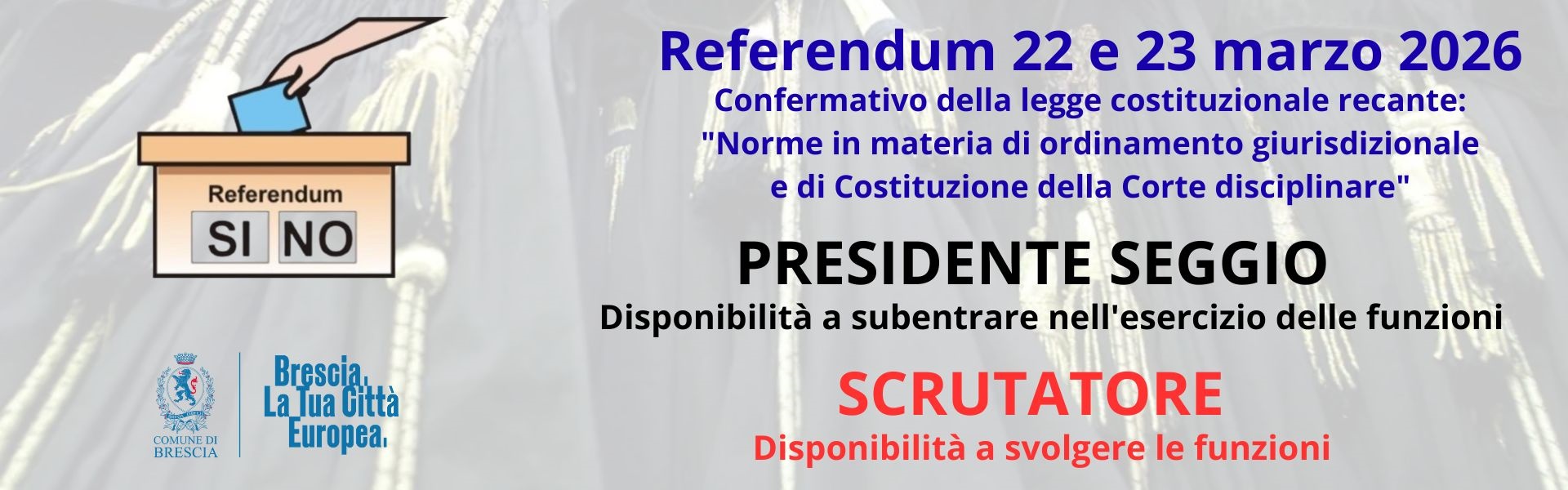 Referendum 2026. Presidente seggio e scrutatore