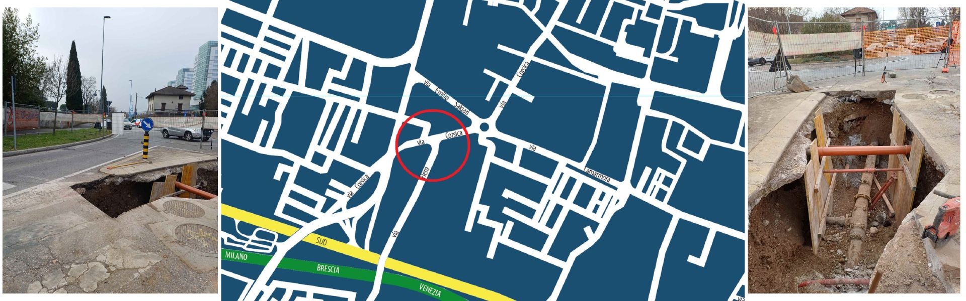 Cantiere via Flero. Marzo 2026